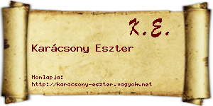 Karácsony Eszter névjegykártya