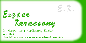 eszter karacsony business card